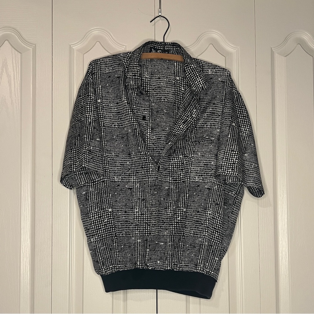 Polyester Half Button up Short Sleeve Shirt